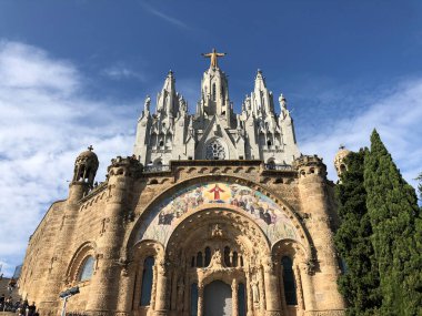 İspanya, Barselona 'da İsa' nın Kutsal Kalbi Expiatory Kilisesi