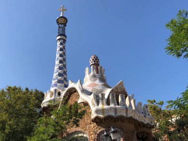 Barcelona, İspanya 'daki dağdan ışıklar