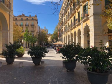 Girona İspanya 'daki Plaza de la Independencia