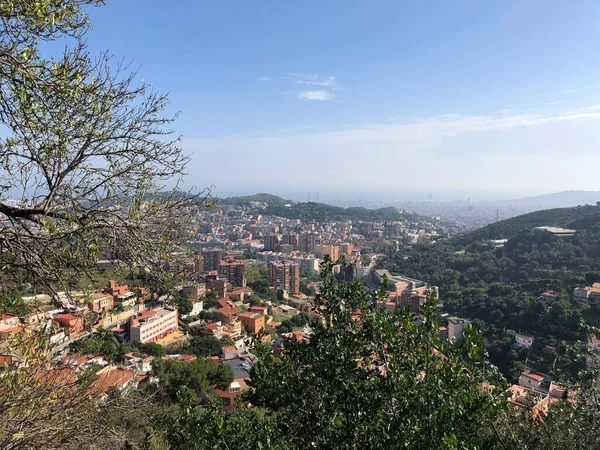 Vista Desde Monte Tibidabo Sobre Barcelona España — Foto de Stock