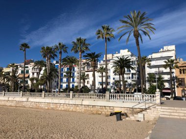 İspanya Sitges 'deki Beach de l' Estanyol
