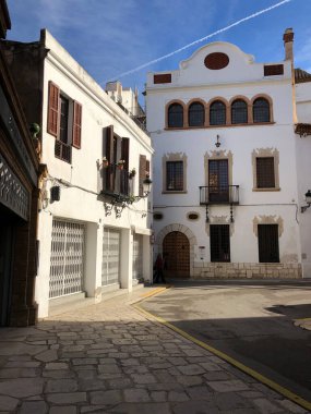 İspanya 'nın eski Sitges kasabasında konut