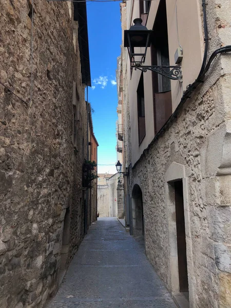 Calle Casco Antiguo Girona Cataluña España — Foto de Stock