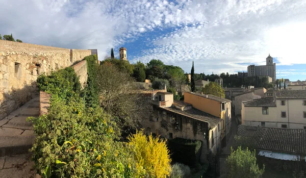 Stadsmuur Van Girona Spanje — Stockfoto