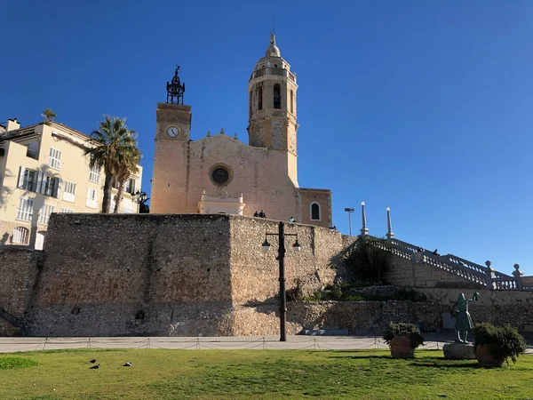 Église Sant Bartomeu Santa Tecla Sitges Espagne — Photo