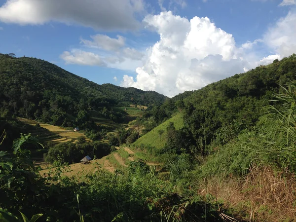 Berglandschap Heuvels Van Noord Thailand — Stockfoto