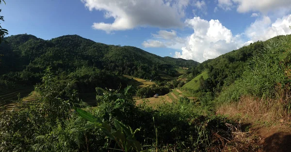 Berglandschap Panorama Heuvels Van Noord Thailand — Stockfoto