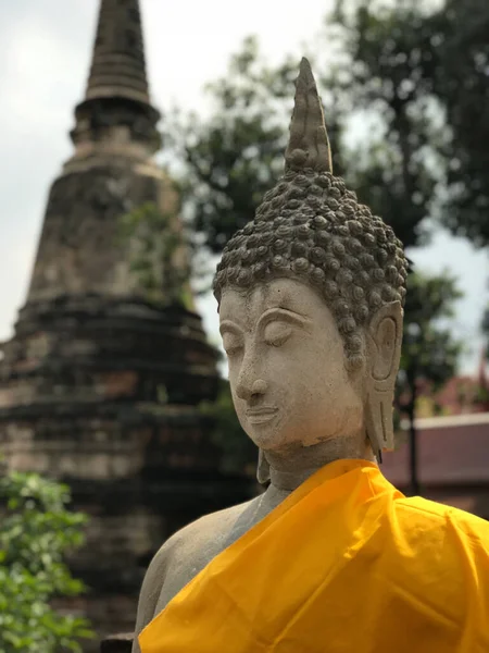 Wat Yai Chai Mongkhon Daki Buda Heykeli Tayland Ayutthaya Daki — Stok fotoğraf