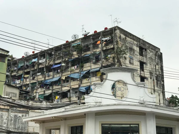 Edifício Antigo Chinatown Bangkok Tailândia — Fotografia de Stock