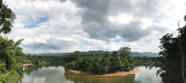 Panorama River Kwai Amphoe Sai Yok Kanchanaburi Thailand — Stock Photo, Image
