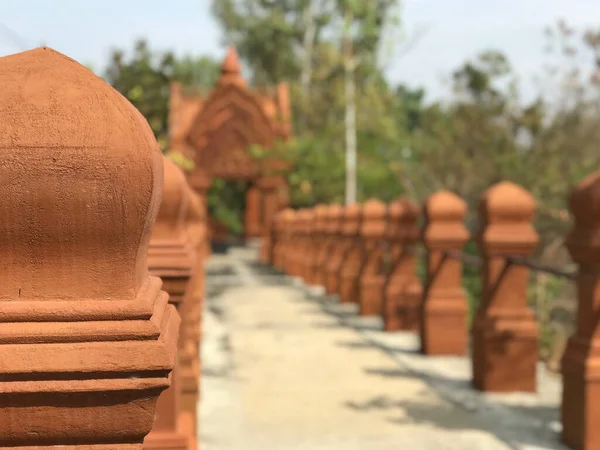 Ворота Тропа Стиле Кхмеров Лесном Парке Фаном Саваи Тайлане — стоковое фото