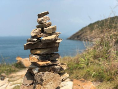 Tayland 'daki Koh Samet son görünüm noktasında taşlar