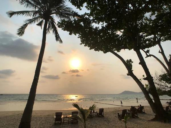 Naplemente Phrao Strand Koh Samet Sziget Thaiföldön — Stock Fotó