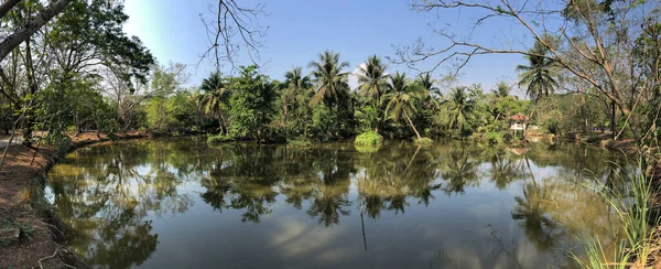 Panorama Van Sri Nakhon Khuean Khan Park Botanische Tuin Bij — Stockfoto