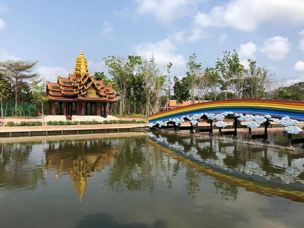 泰国暹罗古城的彩虹桥 — 图库照片
