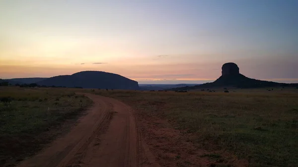 Δρόμος Στο Φυσικό Καταφύγιο Entabeni Στη Νότια Αφρική — Φωτογραφία Αρχείου