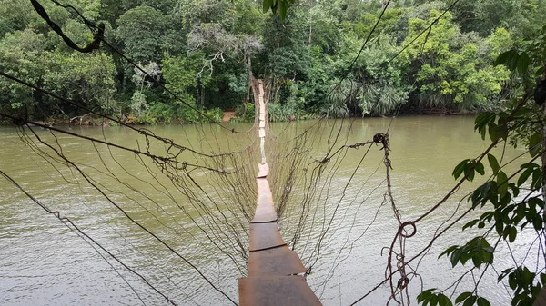 Brug Rivier Rond Kambadaga Watervallen Guinee Afrika — Stockfoto