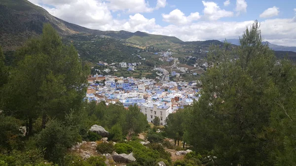 Chefchaouen Μια Πόλη Στα Βουνά Rif Του Βορειοδυτικού Μαρόκου — Φωτογραφία Αρχείου