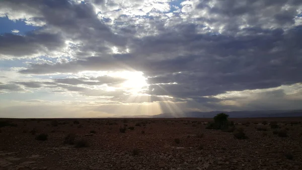 Захід Сонця Мески Старий Касба Марокко — стокове фото