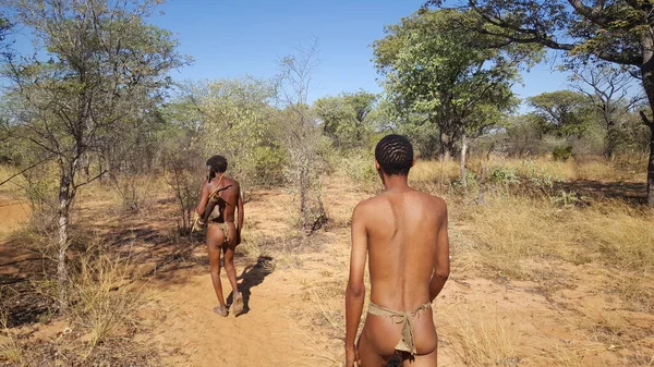 Hoansi san tribe bushmen in Namibia