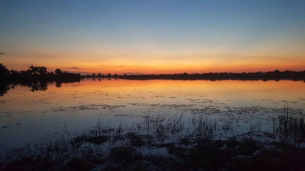 Sonnenuntergang Mudumu Nationalpark Namibia — Stockfoto