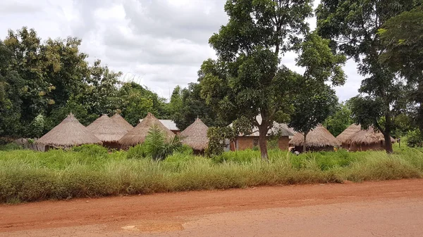 Häuser Eines Dorfes Nigeria — Stockfoto
