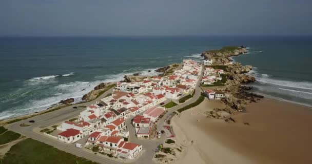 Portekiz Deki Peniche Köyünden Uçuyor — Stok video