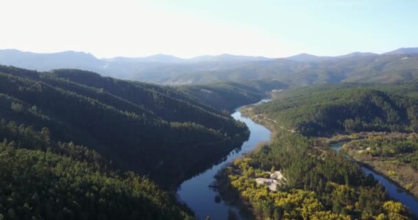 Vista Aérea Sobre Parque Natural Serra Estrela Portugal — Vídeo de Stock
