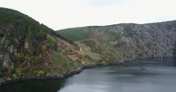 Luftaufnahme Vom Sil Canyon Einer Schlucht Galicien Spanien — Stockvideo