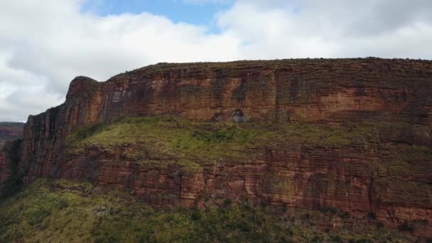 南アフリカのWaterberg山脈の風景からの空中写真 — ストック動画