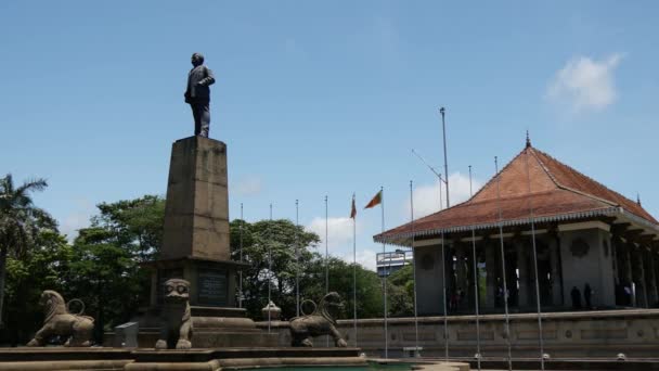 独立記念館と独立広場 コロンボ スリランカ — ストック動画