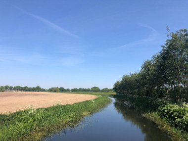 Sinderen çevresindeki nehir, Gelderland Hollanda