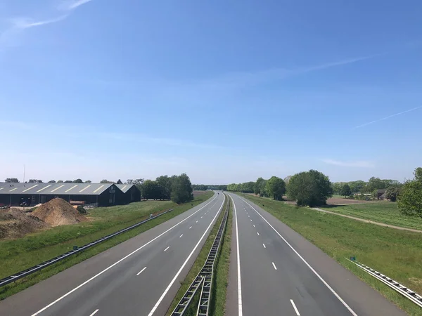 Estrada Vazia Torno Westendorp Gelderland Países Baixos — Fotografia de Stock