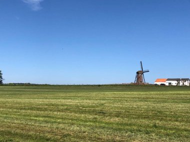 Stokkum çevresindeki yel değirmeni Gelderland, Hollanda