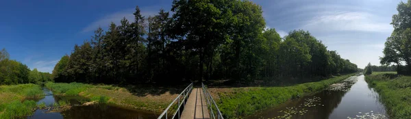 Puente Sobre Río Alrededor Leo Stichting Little Borklo Güeldres Países — Foto de Stock