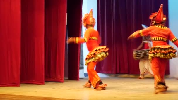 Маюра Натума Танец Павлина Кандийские Танцоры Шри Ланка — стоковое видео