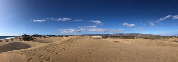 Panorama Depuis Les Dunes Sable Maspalomas Sur Gran Canaria — Photo