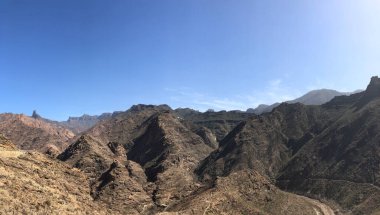 Gran Canaria Adası 'ndaki Mirador del Molino manzarasından Panorama