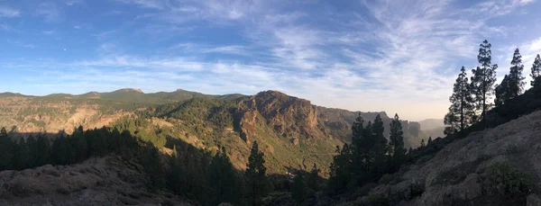 Panoramalandschaft Rund Den Roque Nublo Den Vulkanfelsen Auf Gran Canaria — Stockfoto
