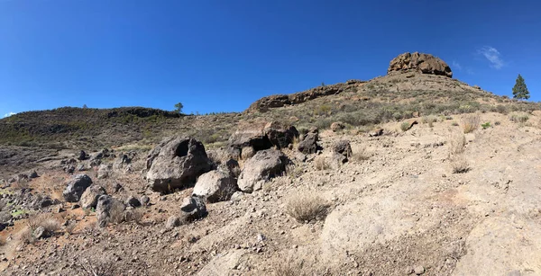 Скалистый Пейзаж Вокруг Водохранилища Лас Нинас Гран Канария — стоковое фото