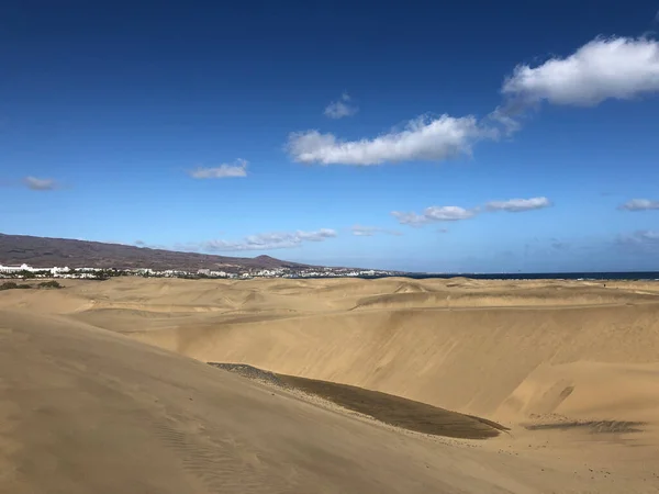 Die Sanddünen Von Maspalomas Auf Gran Canaria — Stockfoto