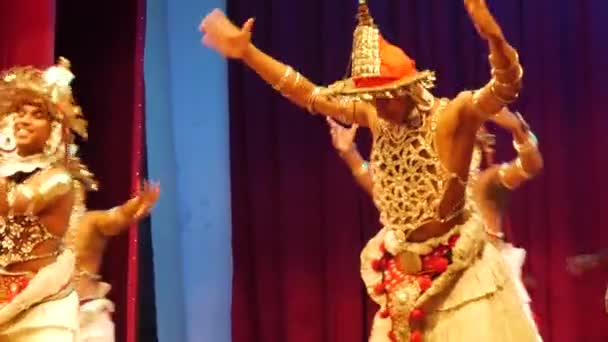 Танець Вес Натума Кандійські Танцюристи Шрі Ланка — стокове відео