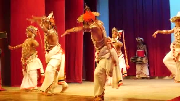 Танець Вес Натума Кандійські Танцюристи Шрі Ланка — стокове відео