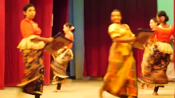 Кулу Натума Танец Урожая Кандянь Танцоры Шри Ланка — стоковое видео