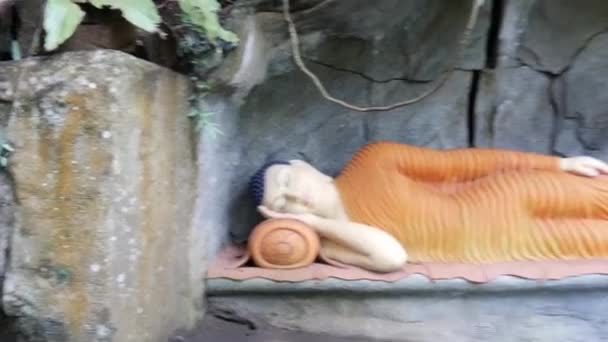 Standbeeld Dichtbij Het Hoogste Wandelbeeld Ter Wereld Van Boeddha Ranawana — Stockvideo