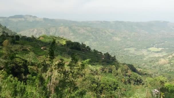 Pan Dalla Catena Montuosa Paesaggio Regione Sabaragamuwa Sri Lanka — Video Stock