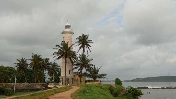 スリランカにあるガレ砦と灯台 — ストック動画