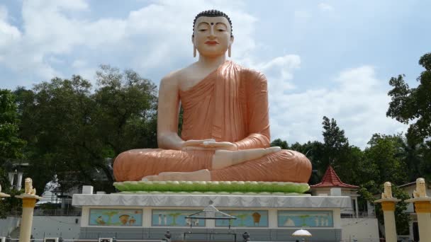 Estatua Del Buda Samadhi Hidellana Templo Weeragoda Sri Maha Ratnapura — Vídeos de Stock