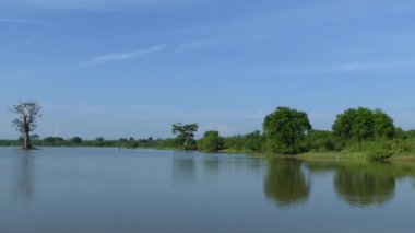 Sri Lanka 'daki Udawalawe Ulusal Parkı' nda Mau Ara Reservoir