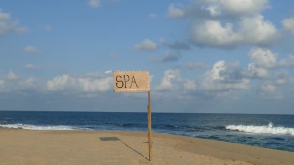 Спа Знак Пляжі Тангалле Шрі Ланка — стокове відео